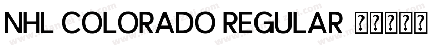 NHL Colorado Regular字体转换